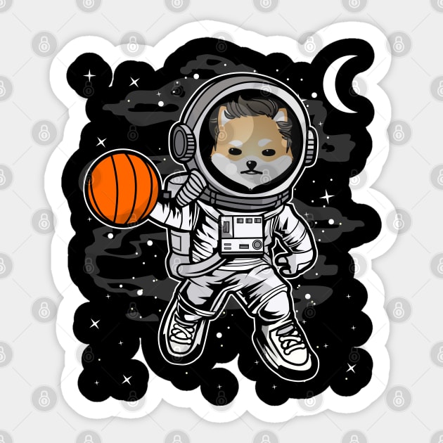 Astronaut Basketball Dogelon Mars ELON Coin To The Moon Crypto Token Cryptocurrency Blockchain Wallet Birthday Gift For Men Women Kids Sticker by Thingking About